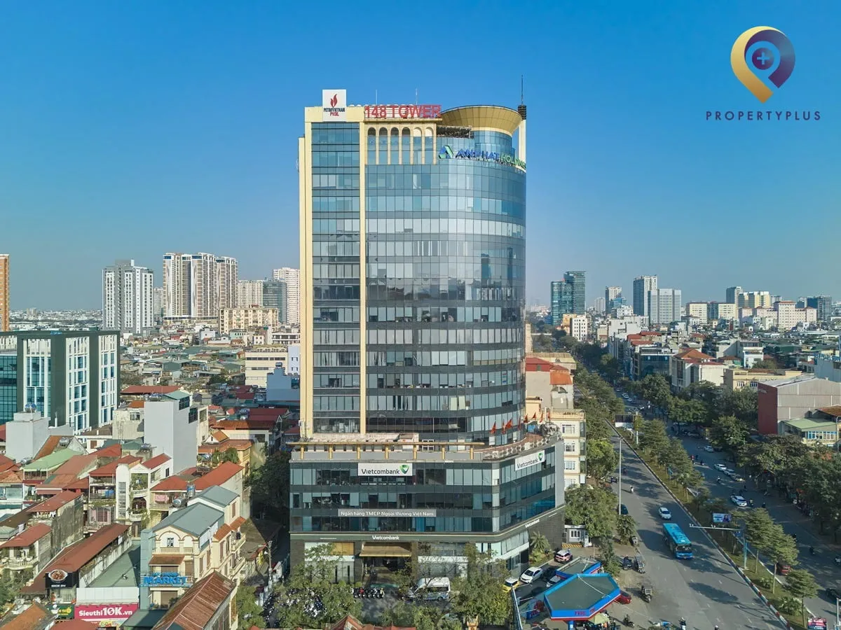 PV OIL Building exterior overview in Cau Giay, Hanoi